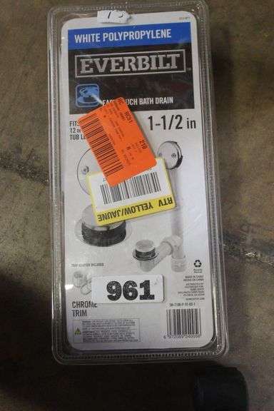 Easy Touch 1-1/2 in. White Poly Pipe Bath Waste and Overflow Drain in Chrome $34.00 @ THE HOME DEPOT