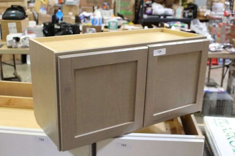 30x15x12 brown wooden upper cabinet