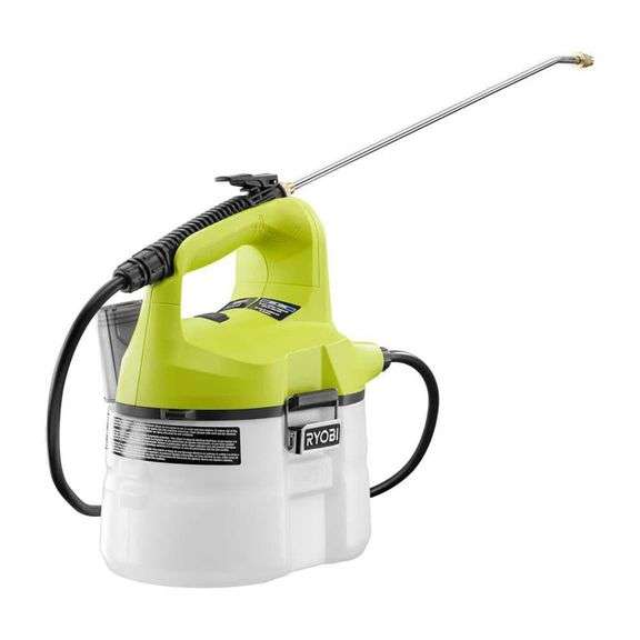 [✓] [MSRP: $55.22] RYOBI ONE+ 18V Cordless Battery 1 Gal. Chemical Sprayer (Tool Only)