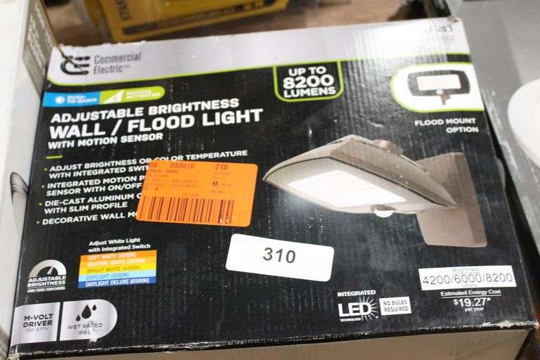 [✓] [MSRP: $116.38] ARFL 400-Watt Equivalent, 8000 Lumens, Selectable CCT, Integrated LED, Arch Wall Flood Light with Motion, Bronze