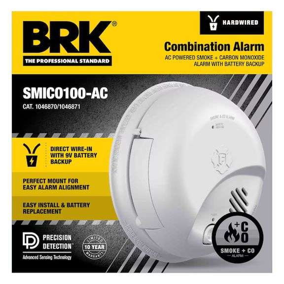 [MSRP: $59.98] First Alert BRK Hardwired (with Battery Backup) Ionization Interconnected Combination Smoke and Carbon Monoxide Detector