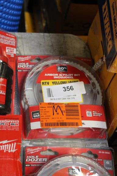 [✓] [MSRP: $54.97] Milwaukee 6 in. Hole Dozer Bi-Metal Hole Saw with 3/8 in. Arbor and Pilot Bit