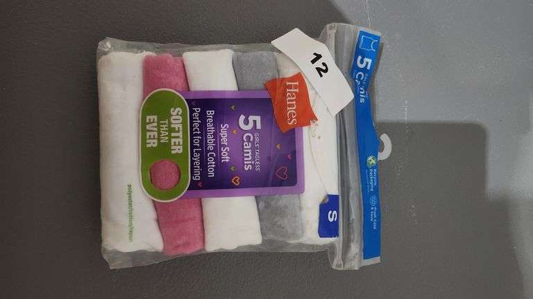HANES GIRLS TAGLESS CAMIES SUPER SOFT BREATHABLE COTTON, SIZE SMALL (6)