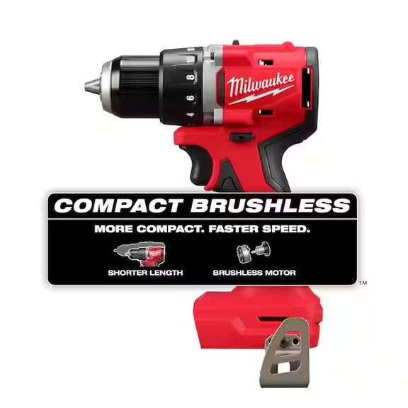 [MSRP: $129.00] Milwaukee M18 18V Lithium-Ion Cordless 1/2 in. Drill Driver (Tool-Only) [untested]