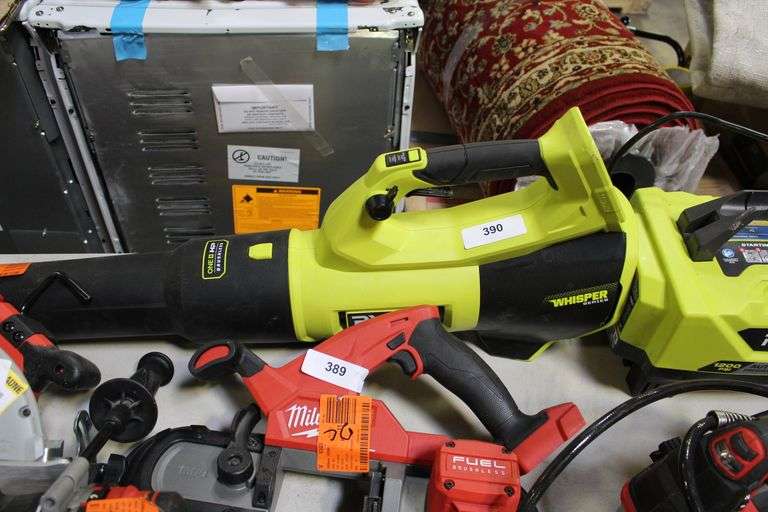 [MSRP: $139.00] RYOBI 18V ONE+ HP Brushless Cordless 130 MPH 510 CFM Leaf Blower (Tool Only) [untested]