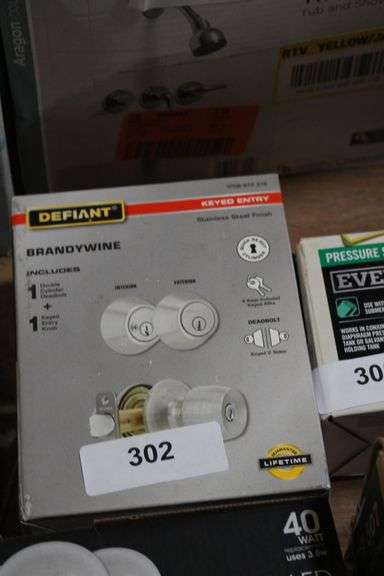 [✓] [MSRP: $22.97] Defiant Brandywine Stainless Steel Combo Pack with Double Cylinder Deadbolt