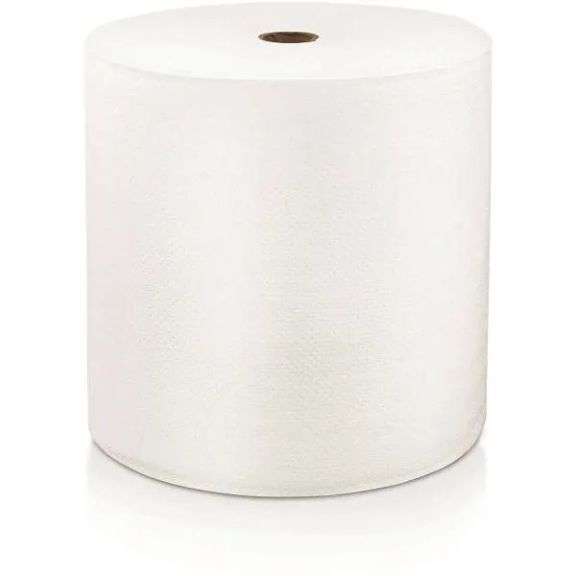 [✓] [MSRP: $104.12] LoCor 1-Ply Mid-Premium White Hard Wound Roll Towels (6-Rolls)