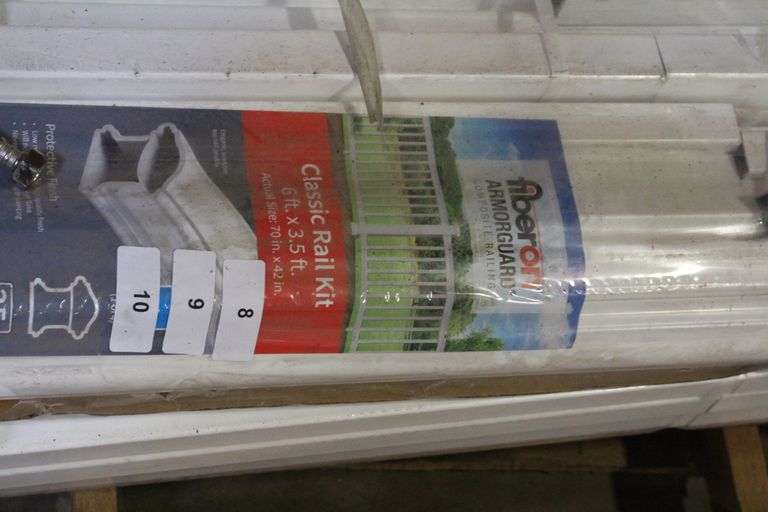 [✓] [MSRP: $86.98]  Fiberon ArmorGuard Regency 70 in. White Composite Rail Kit