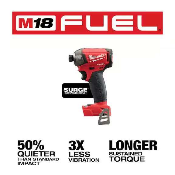 [MSRP: $169.00] Milwaukee M18 FUEL SURGE 18V Lithium-Ion Brushless Cordless 1/4 in. Hex Impact Driver (Tool-Only) [untested]