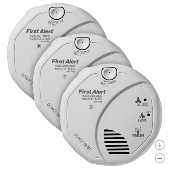 FIRST ALERT SMOKE AND CARBON MONOXIDE ALARM, 3-PACK RETAIL $100