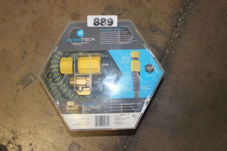 HydroTech 100ft Expandable Burst Proof Hose - Yellow: Durable Flexible Garden Watering, Kink & Corrosion Resistant RETAIL $64.00