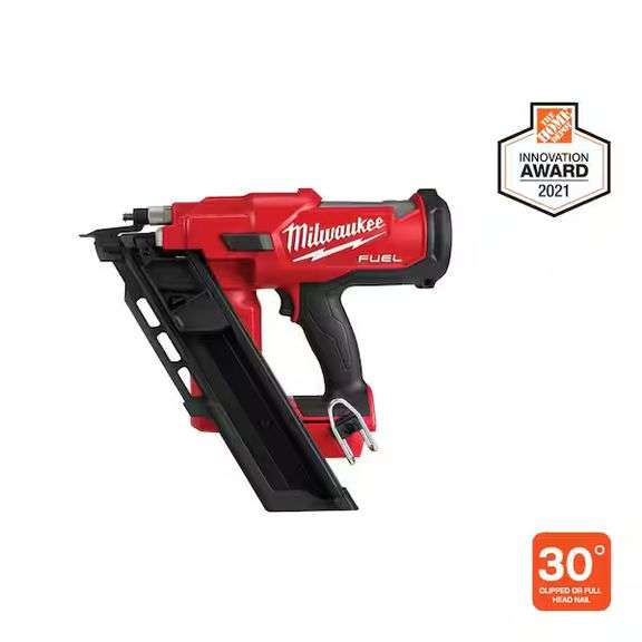 [MSRP: $379.00] Milwaukee M18 FUEL 3-1/2 in. 18-Volt 30-Degree Lithium-Ion Brushless Cordless Framing Nailer (Tool-Only) [untested]	 [untested]