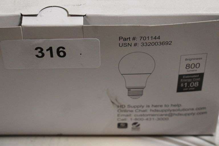 maintence warehouse part 701144 10-pack  [lot contains a total of 10 bulbs]