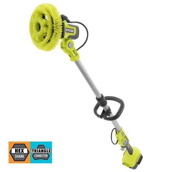 [✓] [MSRP: $169.00] RYOBI ONE+ 18V Cordless Soap Dispensing Scrubber (Tool Only)