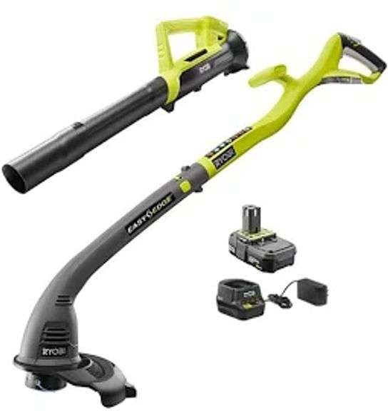 RYOBI 10" String Trimmer & Blower Combo Kit TOOLS ONLY PCLC 201K $119.00