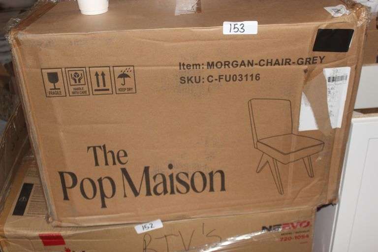 The Pop Maison Morgan chair grey Sku C-FU03116 retail $289.00