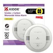 [✓] [MSRP: $46.43] Firex AA Battery Powered Smoke and Carbon Monoxide Detector with Voice Alarm 21032090