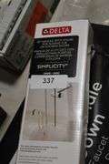 [✓] [MSRP: $29.98] Delta Simplicity Handle with Knobs for Sliding Shower or Bathtub Door in Chrome, Polished Chrome