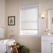 [✓] [MSRP: $37.98] Home Decorators Collection White Cordless Faux Wood Blinds for Windows with 2 in. Slats - 35 in. W x 48 in. L (Actual Size 34.5 in. W x 48 in. L)