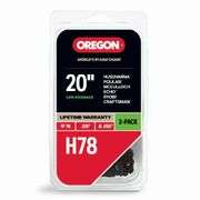 [✓] [MSRP: $39.98] Oregon H78 2-Pack Chainsaw Chain for 20in. Bar Fits Echo, Husqvarna, John Deere, Poulan, Jonsered, Craftsman, Makita and others