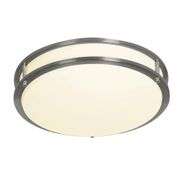 [MSRP: $57.75] EnviroLite 16 in. 1-Light Brushed Nickel Selectable Dimmable LED Flush Mount