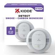 [✓] [MSRP: $59.97] Kidde 10-Year Battery Powered Smoke and Carbon Monoxide Detector with Alarm LED Warning Lights 21031514