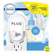 [✓] [MSRP: $6.97] Febreze Noticeables 0.879 oz. Linen and Sky Dual Scented Oil Refill with Free Warmer