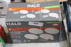 [✓] [MSRP: $61.97] HALO HLBSL 6 in. Can Less Integrated LED, 900 Lumens, 5CCT, White (4-Pack)