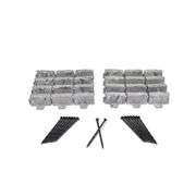 [✓] [MSRP: $29.98] Vigoro 10 ft. L x 2.7 in. H Decorative Faux Stone Dark Gray Plastic No-Dig Landscape Edging Kit