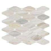 [✓] [MSRP: $158.78] MSI Angora Elongated Octagon 13.4 in. x 11.81 in. x 10 mm Polished Marble Mosaic Tile (10.9 sq. ft. / case)
