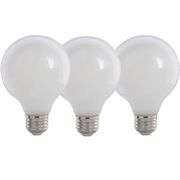 [✓] [EXT MSRP: $41.52] 40-Watt Equivalent G25 Dimmable Filament CEC 90 CRI E-STAR White Glass Globe E26 LED Light Bulb, Daylight 5000K (3-Pack)
