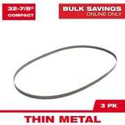 [✓] [MSRP: $27.97] 32-7/8 in. 18 TPI Compact Bi-Metal Band Saw Blade (3-Pack) For M18 FUEL Compact Bandsaw/Corded