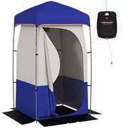[MSRP: $67.16] Outsunny Portable for 2-Person to 3-Person Polyester Privacy Shower Tent, Camping Dressing Changing Tent, Blue