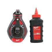 [✓] [MSRP: $14.97] Milwaukee 100 ft. Bold Line Chalk Reel Kit with Red Chalk