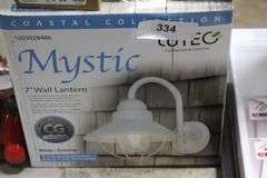 [✓] [MSRP: $44.97] Coastal Mystic 1-Light White Outdoor Wall Lantern Sconce