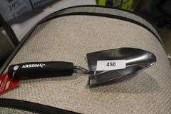 [✓] [MSRP: $9.98] Husky 6.14 in. Double Grip Injection Handle Stainless Steel Garden Trowel