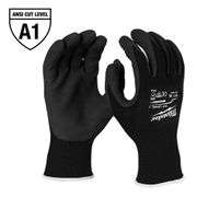 [✓] [MSRP: $18.97] X-Large Black Nitrile Level 1 Cut Resistant Dipped Work Gloves (3-Pack)