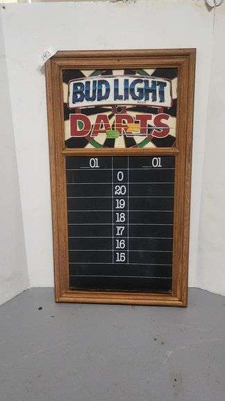 BUD LIGHT BEER DARTS SCORE BOARD