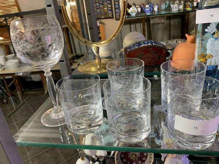 6 pc Glass Drink set