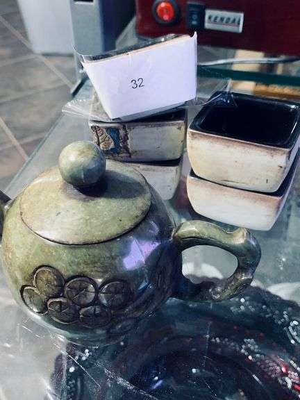 7 pc Asian tea pot set