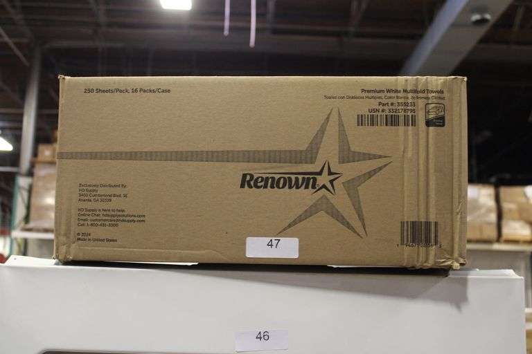 [✓] [MSRP: $68.08] Renown Premium 1-Ply White Multifold Towels –tad (Thru Air Dried) (250 Sheets/Pack, 16 Packs/Case)
