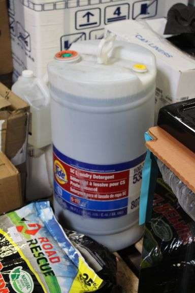 [MSRP: $843.96] Roll over image to zoom in Product Features  Product Overview  Related Videos  Reviews  Questions & Answers  TIDE 003700053532Click To Copy Professional 15 Gal. Special Conditions Liquid Laundry Detergent Blue