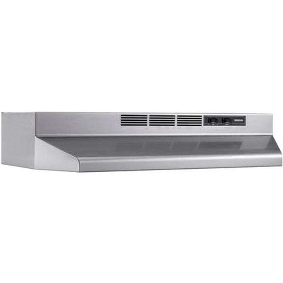 [MSRP: $99.00] Broan 30  Range Hood  Non-ducted  2-Speed Rocker  Light with Print Guard