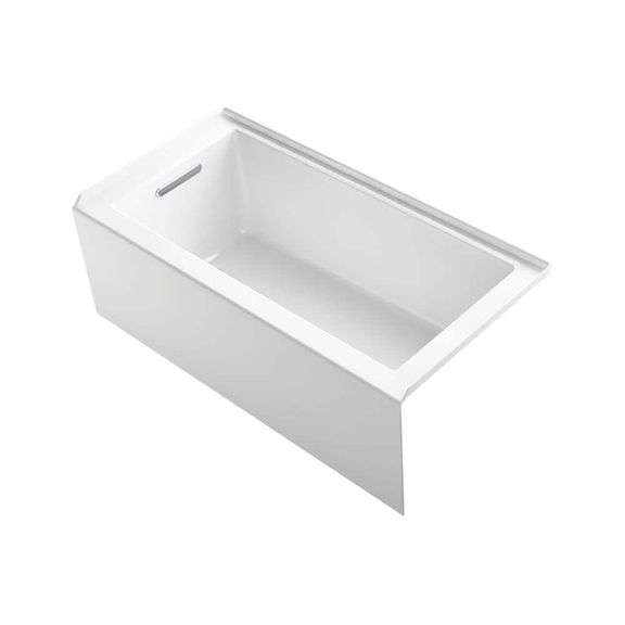 [MSRP: $1,038.90] Underscore 60 in. x 30 in. Soaking Bathtub with Left-Hand Drain in White