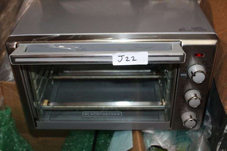 Black+Decker Stainless Steel Black/Silver 6 Slot Toaster Oven W/Air Fry 13 In. H X 15 In. W X 20 In. Retail:$65