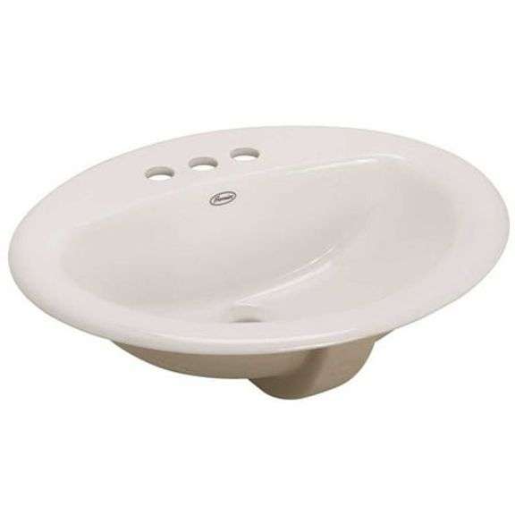 [MSRP: $51.77] Premier 3581757 20 in. Oval Drop-In Bathroom Sink in White