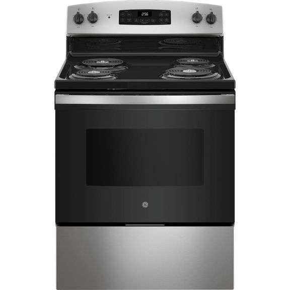 [✓] [MSRP: $598.00] 30 in. 5.0 cu. ft. Freestanding Electric Range in Stainless Steel, Silver