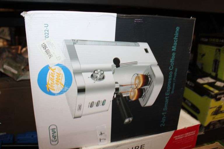 Gevi Espresso Machines 20 Bar Fast Heating Commercial Automatic Cappuccino Coffee Maker With Foaming Milk Frother Wand For Espresso, Latte Macchiato, 1.3L Removable Water Tank Retail:$180