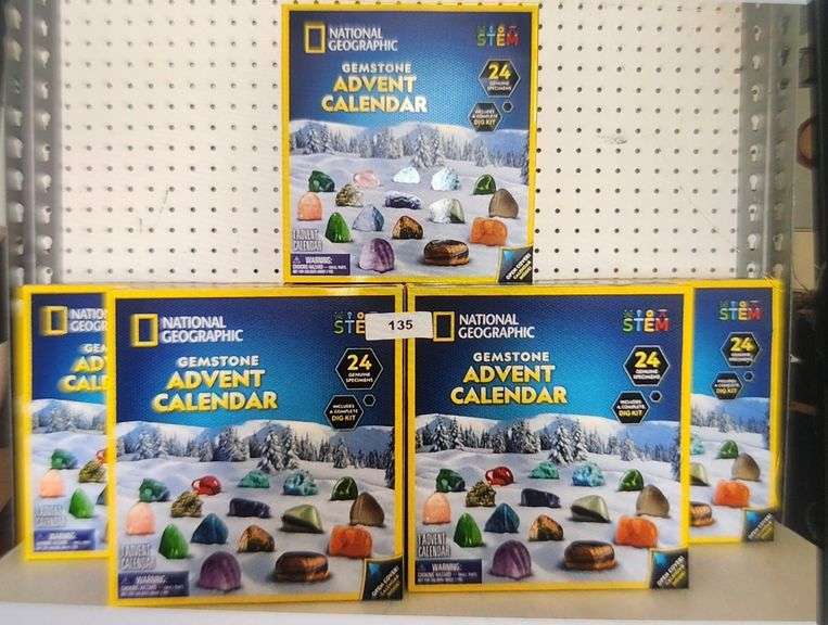 NATIONAL GEOGRAPHIC GEMSTONE STEM ADVENT CALENDER INCLUDES A COMPLETE DIG SET AND 24 GENUINE SPECIMENS