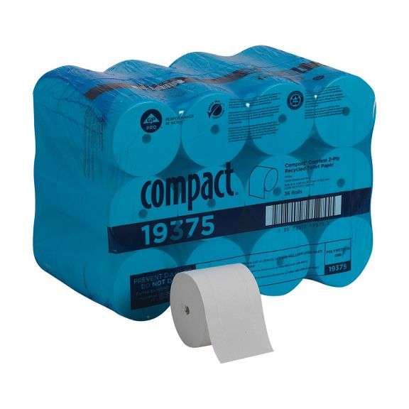[MSRP: $105.95] Georgia-Pacific Compact White Coreless Bathroom Tissue 2-Ply (1000 Sheets per Roll)
